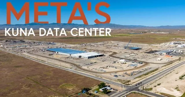 Aerial view of Meta's data center in Kuna