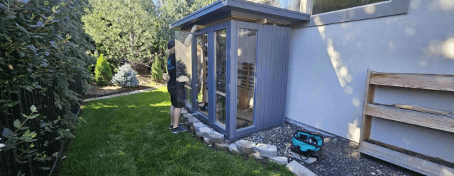 Finished sauna installation